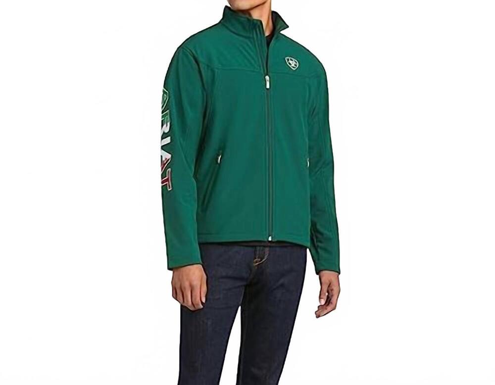 NEW ARIAT new team softshell mexico jacket in verde